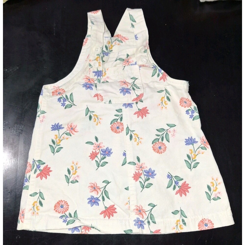 Carter's 12 Months Girl Floral Overall Style Dress with Pocket